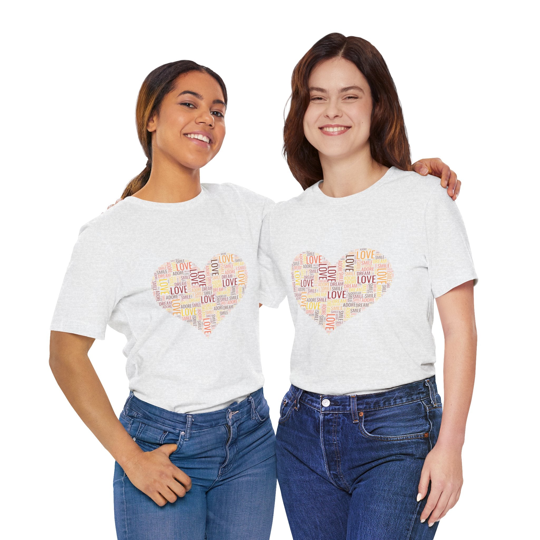 Love Word Cloud Heart T-Shirt | Premium Soft Graphic Tee MIT-Inked