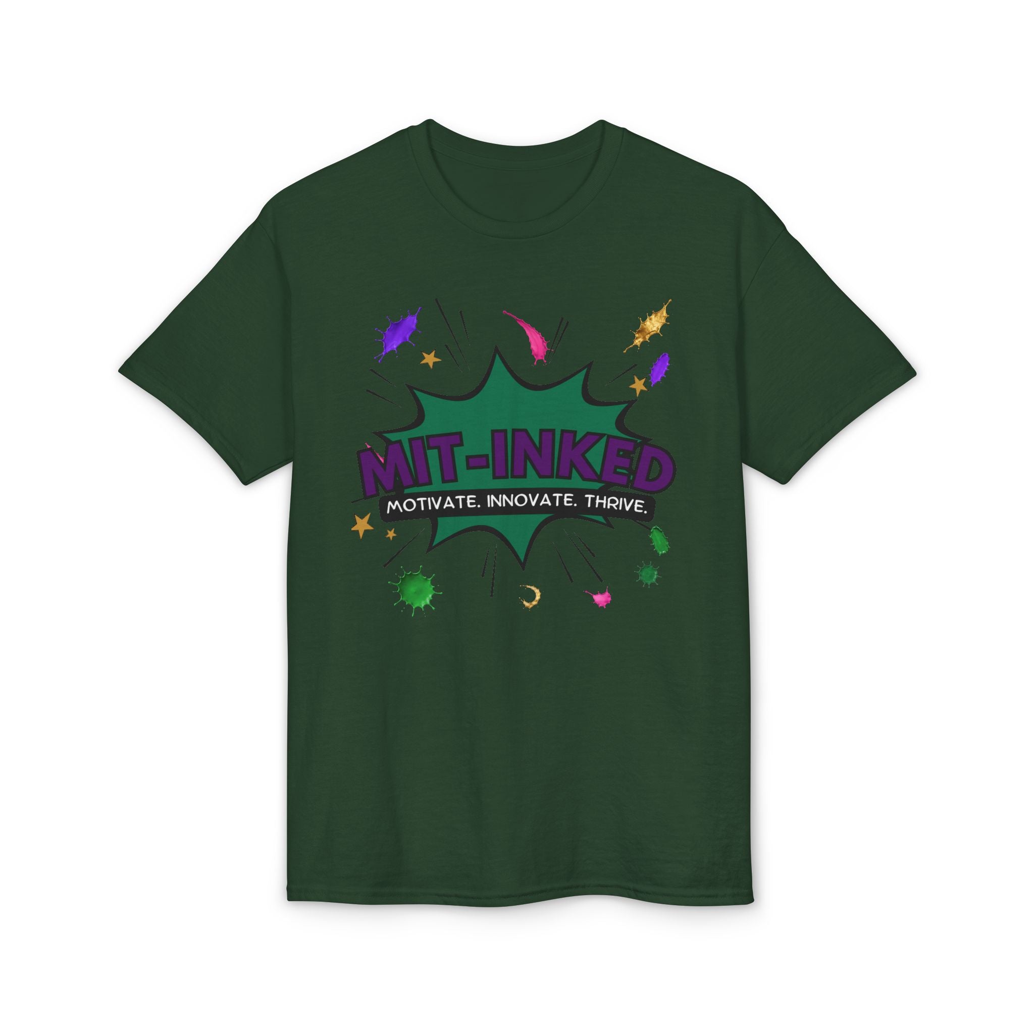 MIT-Inked Comic Art Logo T-Shirt | Motivate Innovate Thrive Graphic Tee Printify