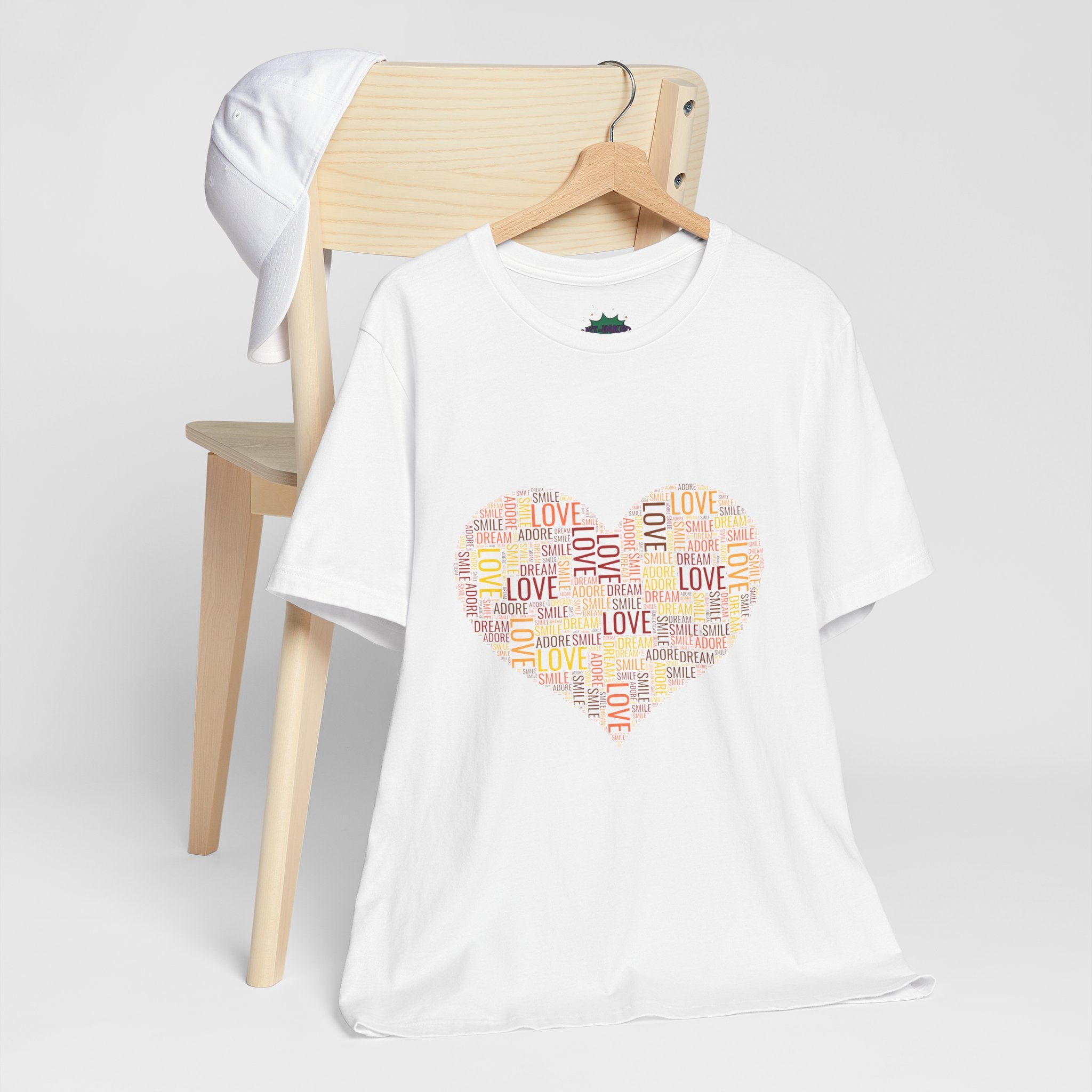 Love Word Cloud Heart T-Shirt | Premium Soft Graphic Tee MIT-Inked