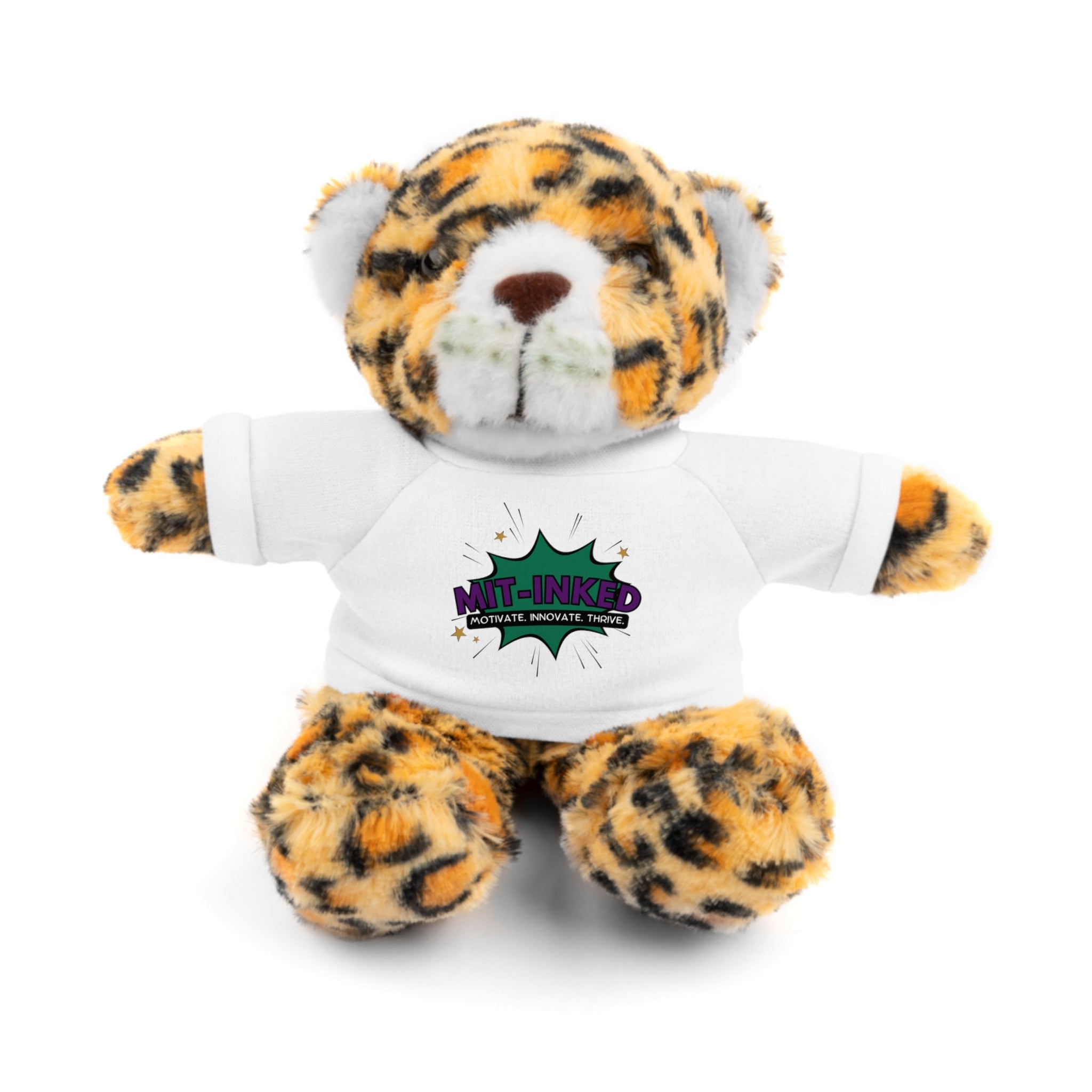 Plush Toy with MIT-Inked Graphic Tee — Cute Stuffed Animal Gift