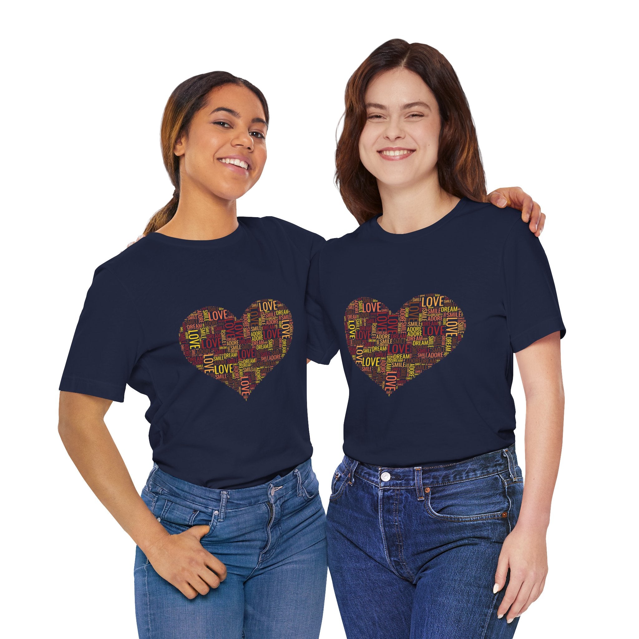 Love Word Cloud Heart T-Shirt | Premium Soft Graphic Tee MIT-Inked