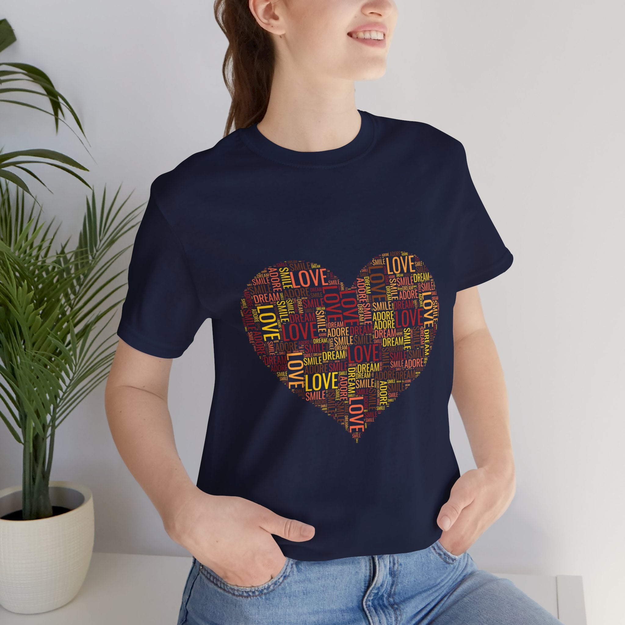Love Word Cloud Heart T-Shirt | Premium Soft Graphic Tee MIT-Inked