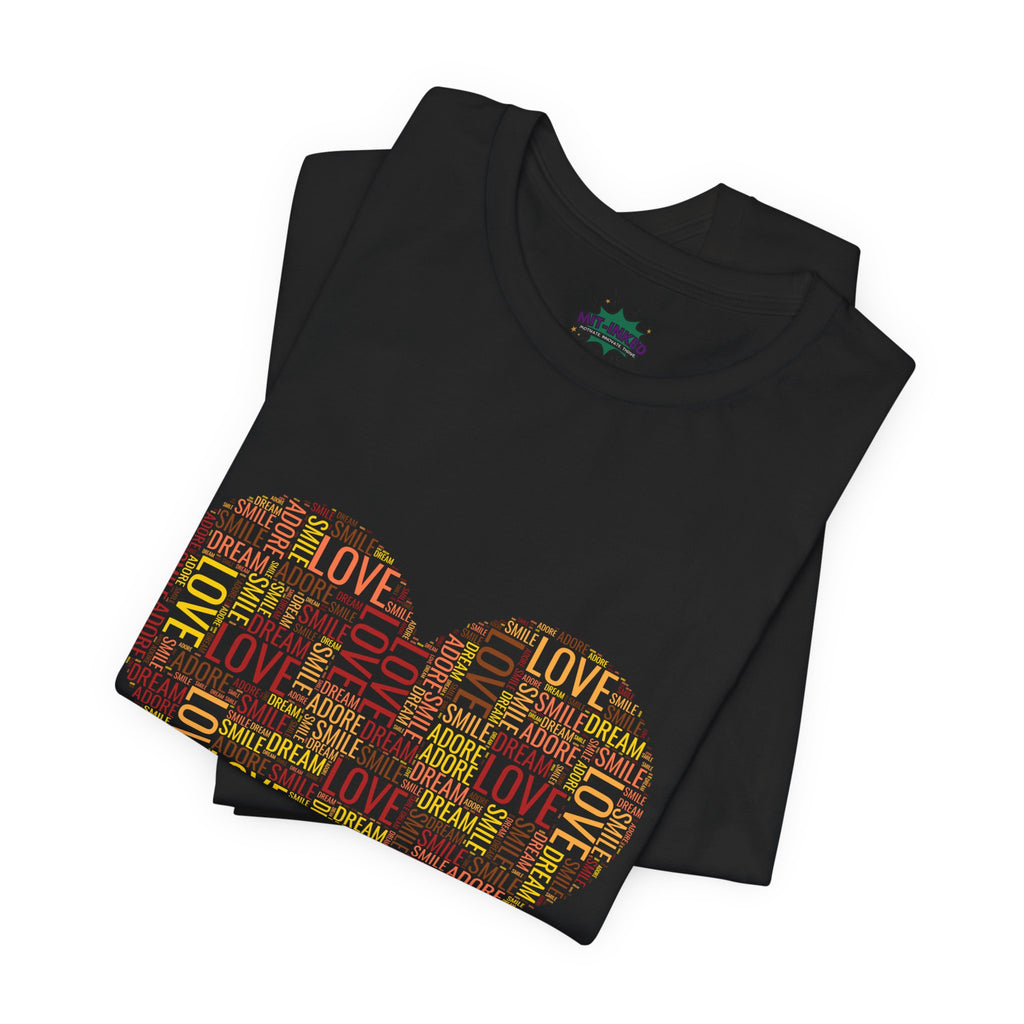Love Word Cloud Heart T-Shirt | Premium Soft Graphic Tee MIT-Inked