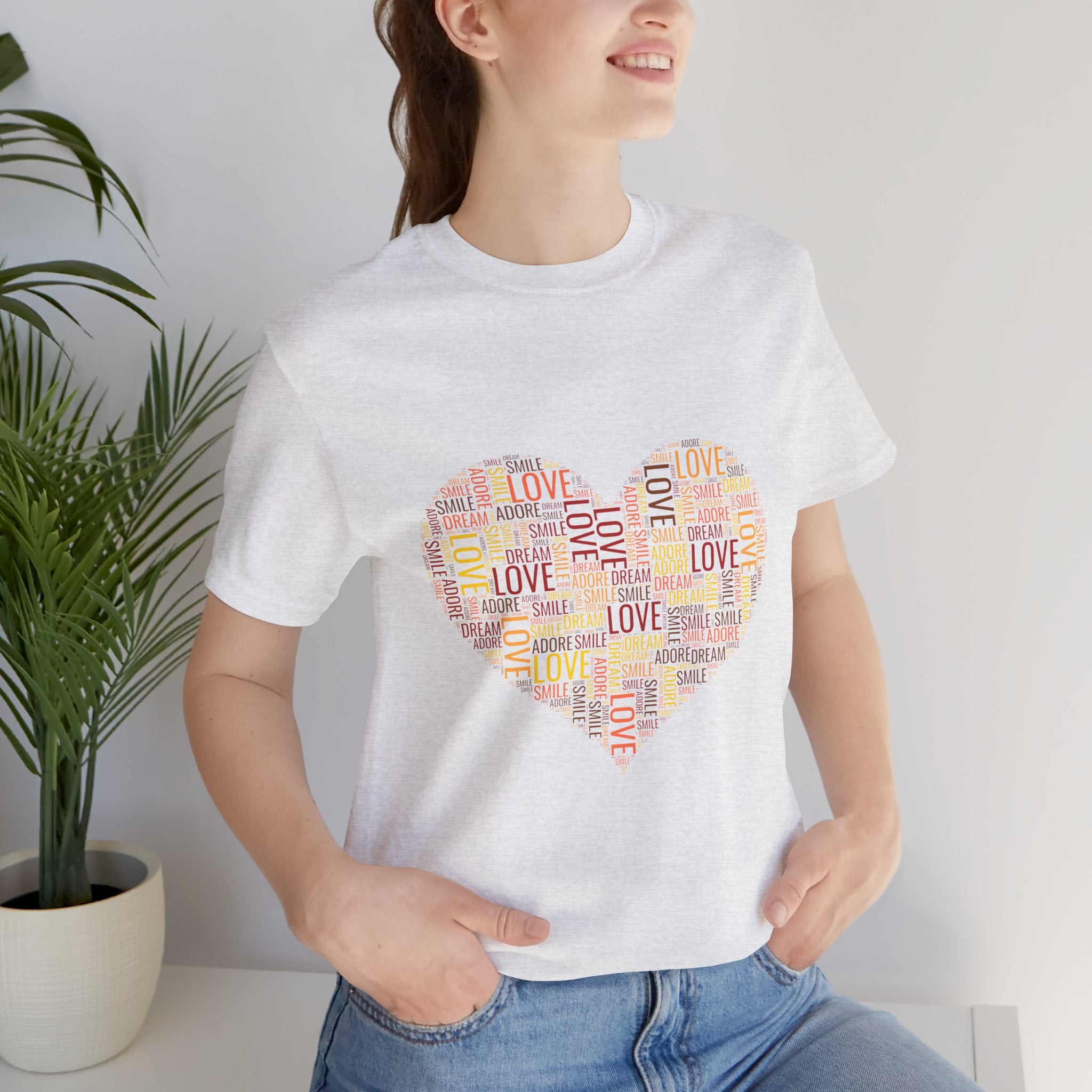 Love Word Cloud Heart T-Shirt | Premium Soft Graphic Tee MIT-Inked