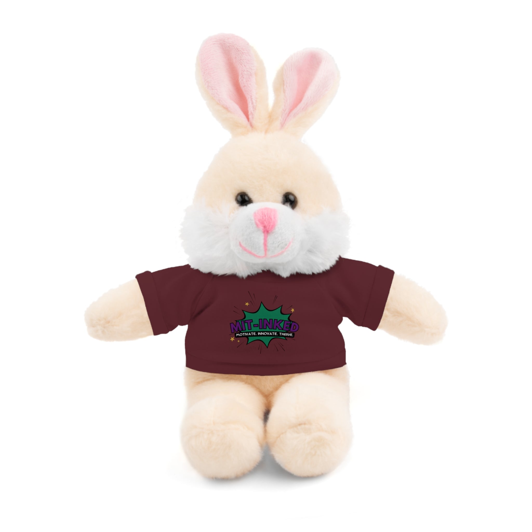 Plush Toy with MIT-Inked Graphic Tee — Cute Stuffed Animal Gift