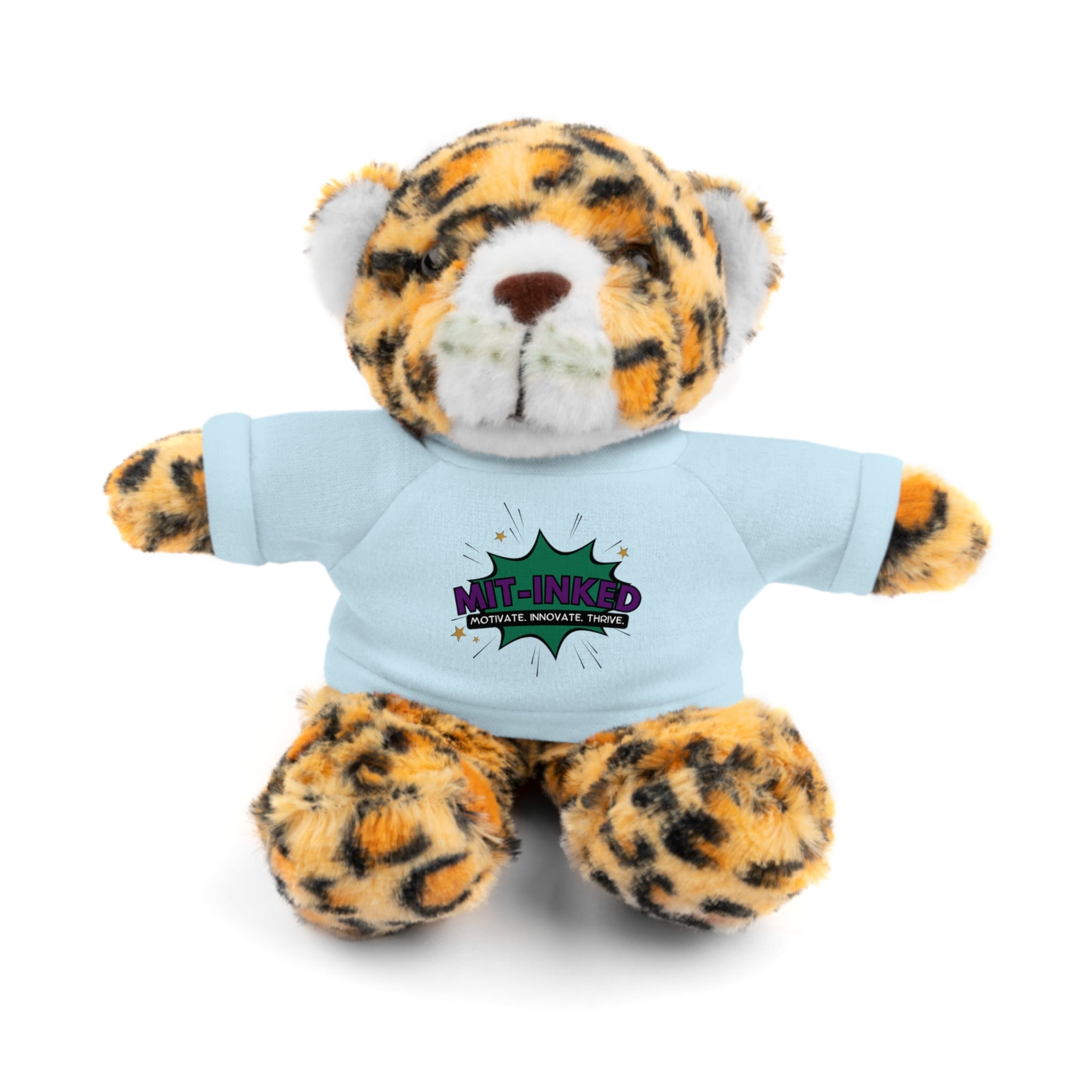 Plush Toy with MIT-Inked Graphic Tee — Cute Stuffed Animal Gift