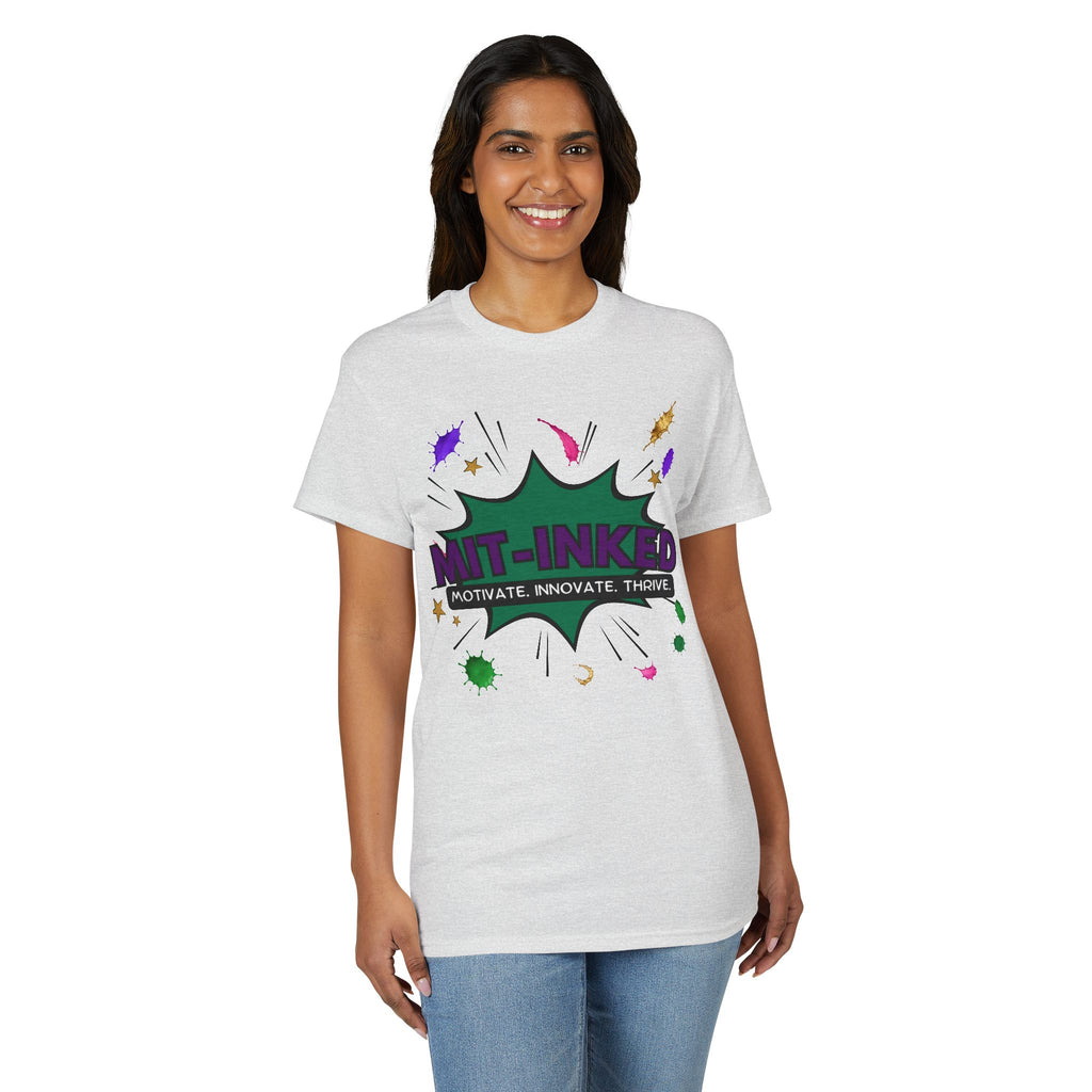 MIT-Inked Comic Art Logo T-Shirt | Motivate Innovate Thrive Graphic Tee Printify