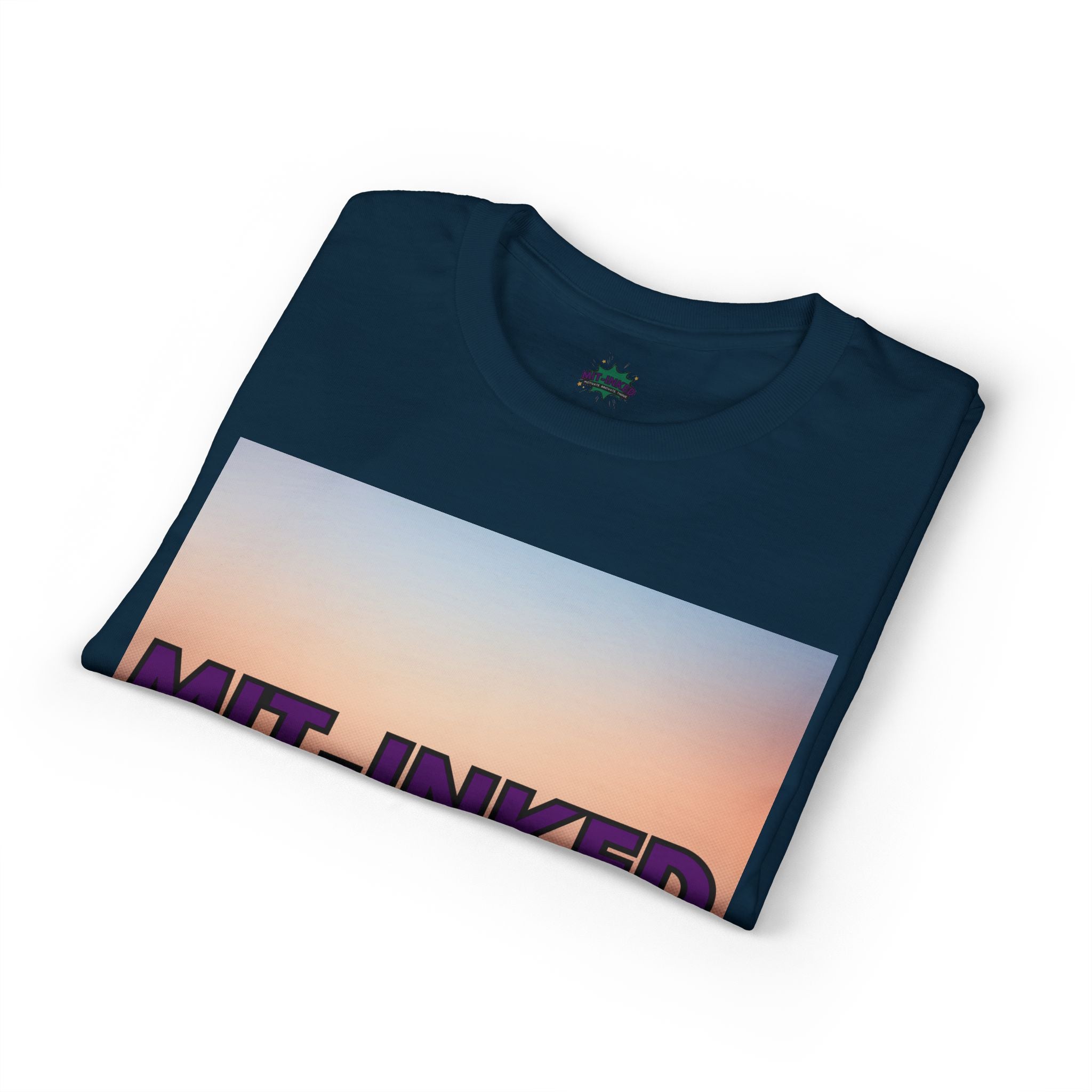 MIT-Inked Sunset T-Shirt | Retro Gradient Graphic Tee Printify