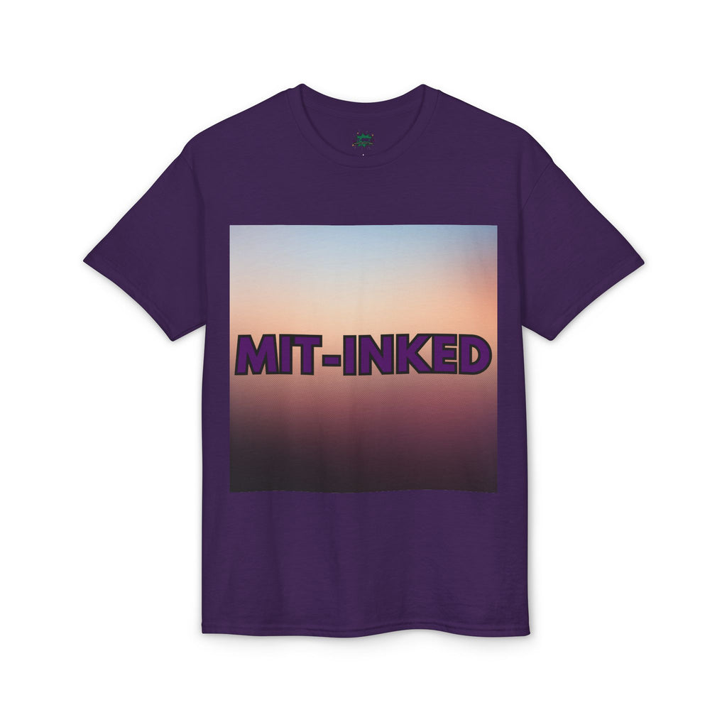 MIT-Inked Sunset T-Shirt | Retro Gradient Graphic Tee Printify