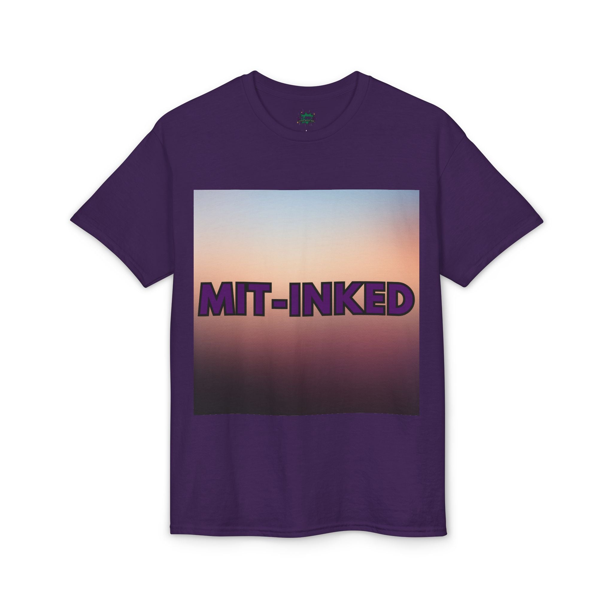 MIT-Inked Sunset T-Shirt | Retro Gradient Graphic Tee Printify