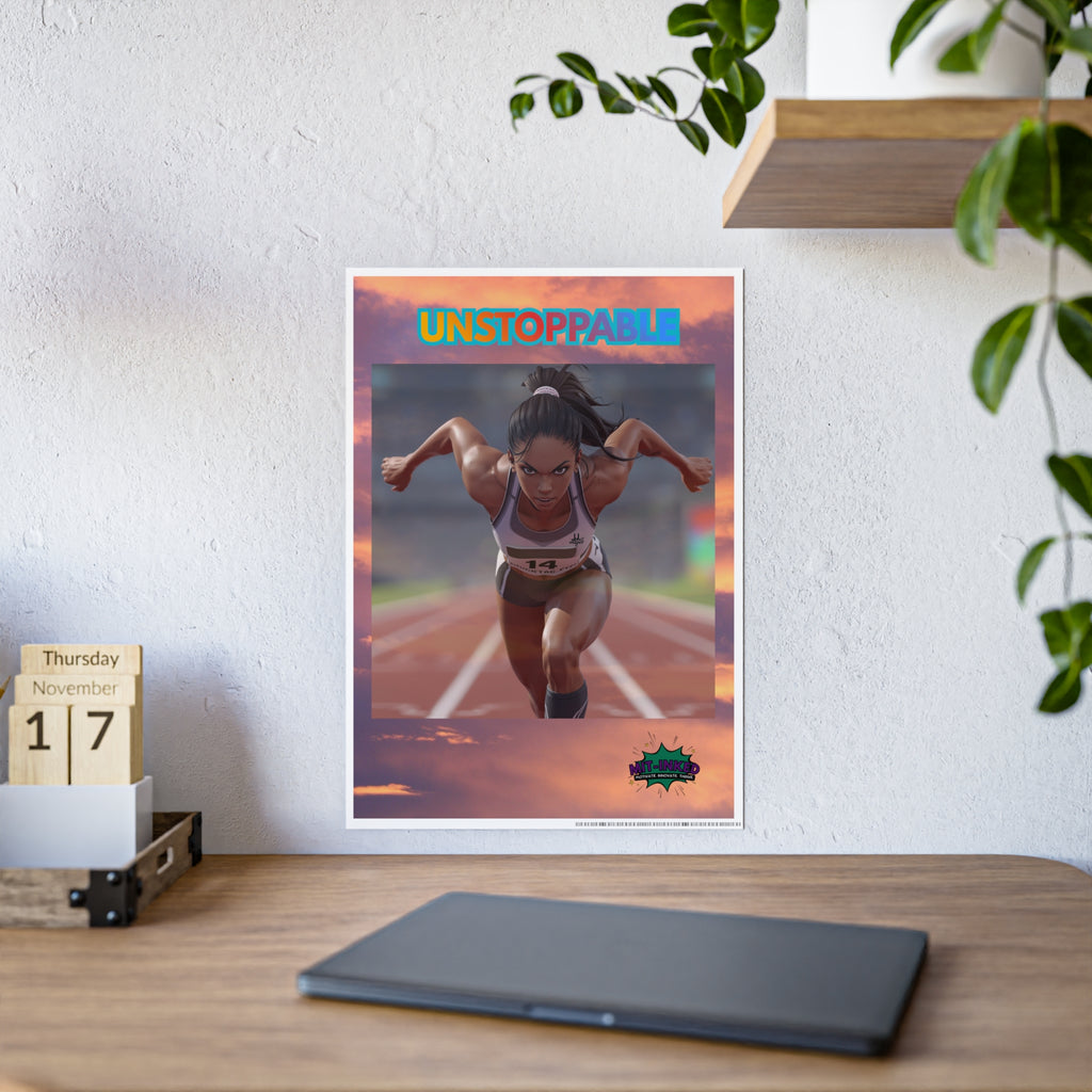 Unstoppable Sprinter MIT-Inked Motivational Wall Art & Prints
