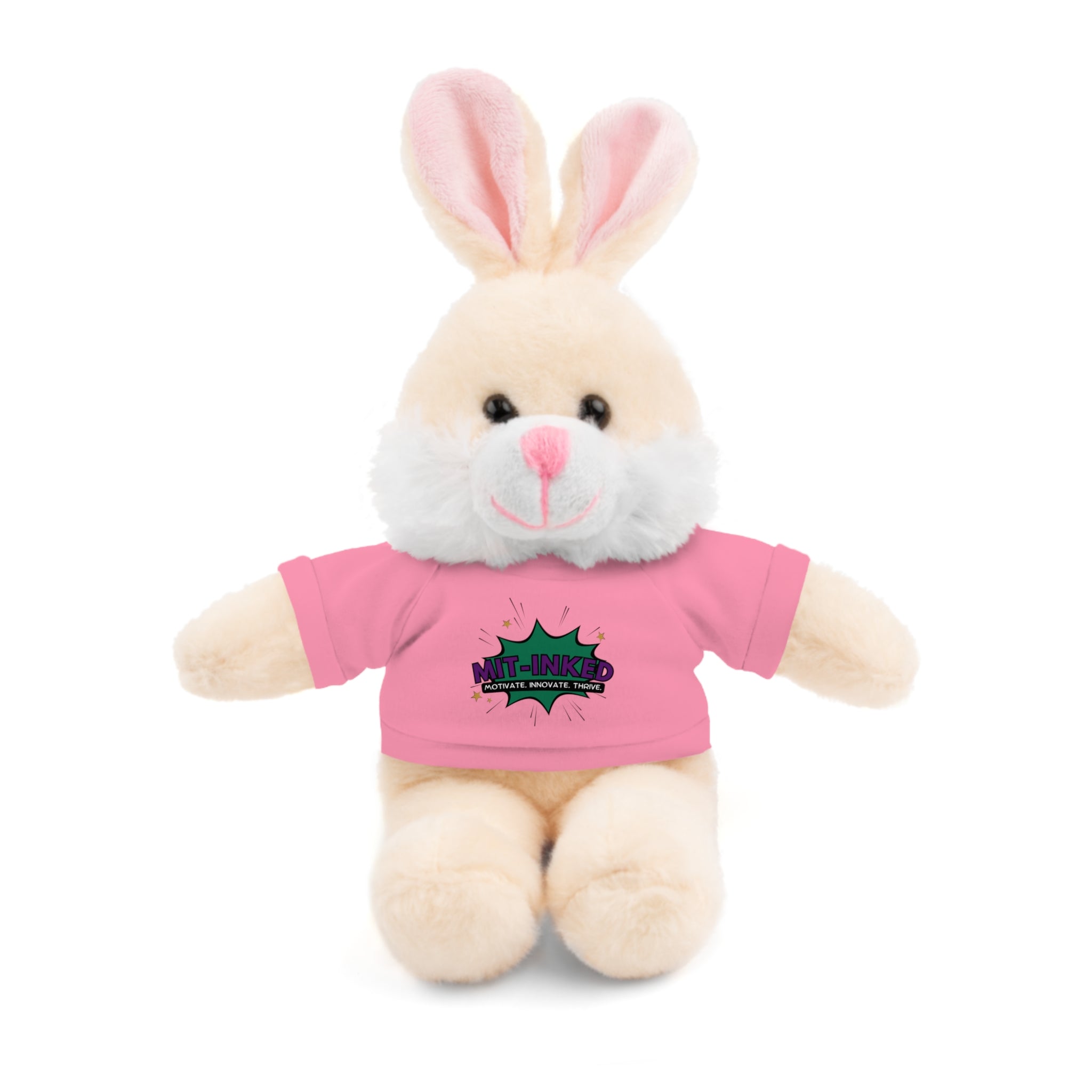 Plush Toy with MIT-Inked Graphic Tee — Cute Stuffed Animal Gift