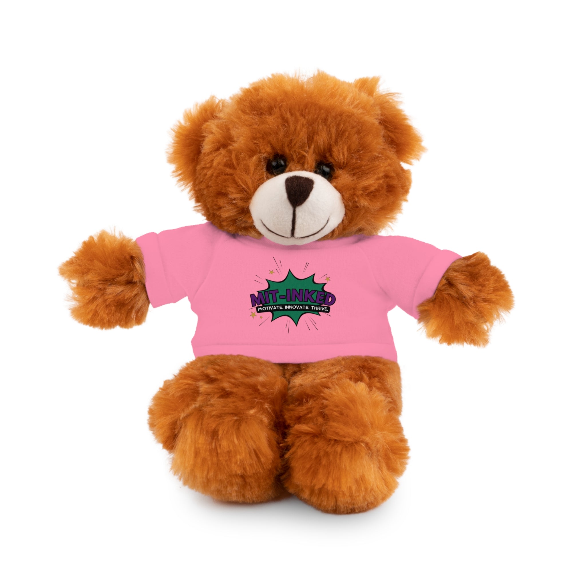 Plush Toy with MIT-Inked Graphic Tee — Cute Stuffed Animal Gift