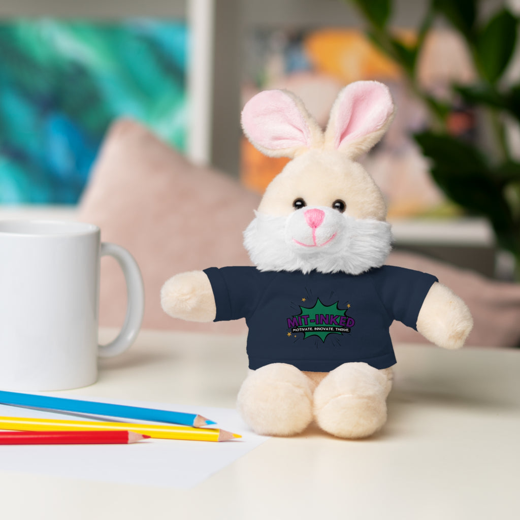 Plush Toy with MIT-Inked Graphic Tee — Cute Stuffed Animal Gift