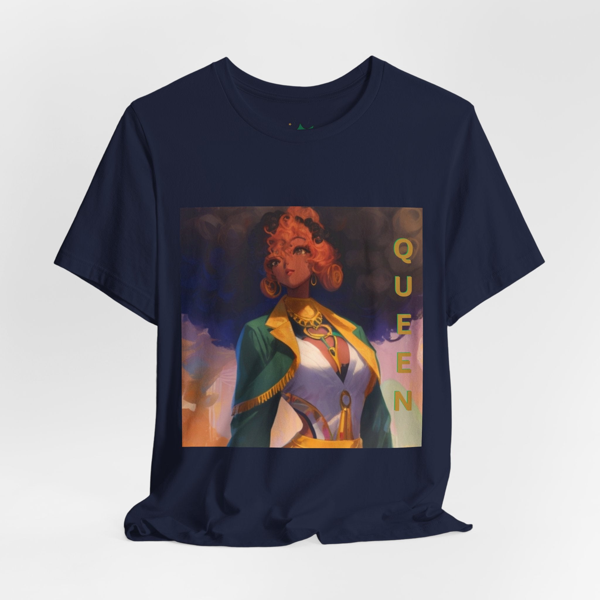 MIT-Inked Regal Afro-Futurist Queen Portrait Self-Love Graphic Tee