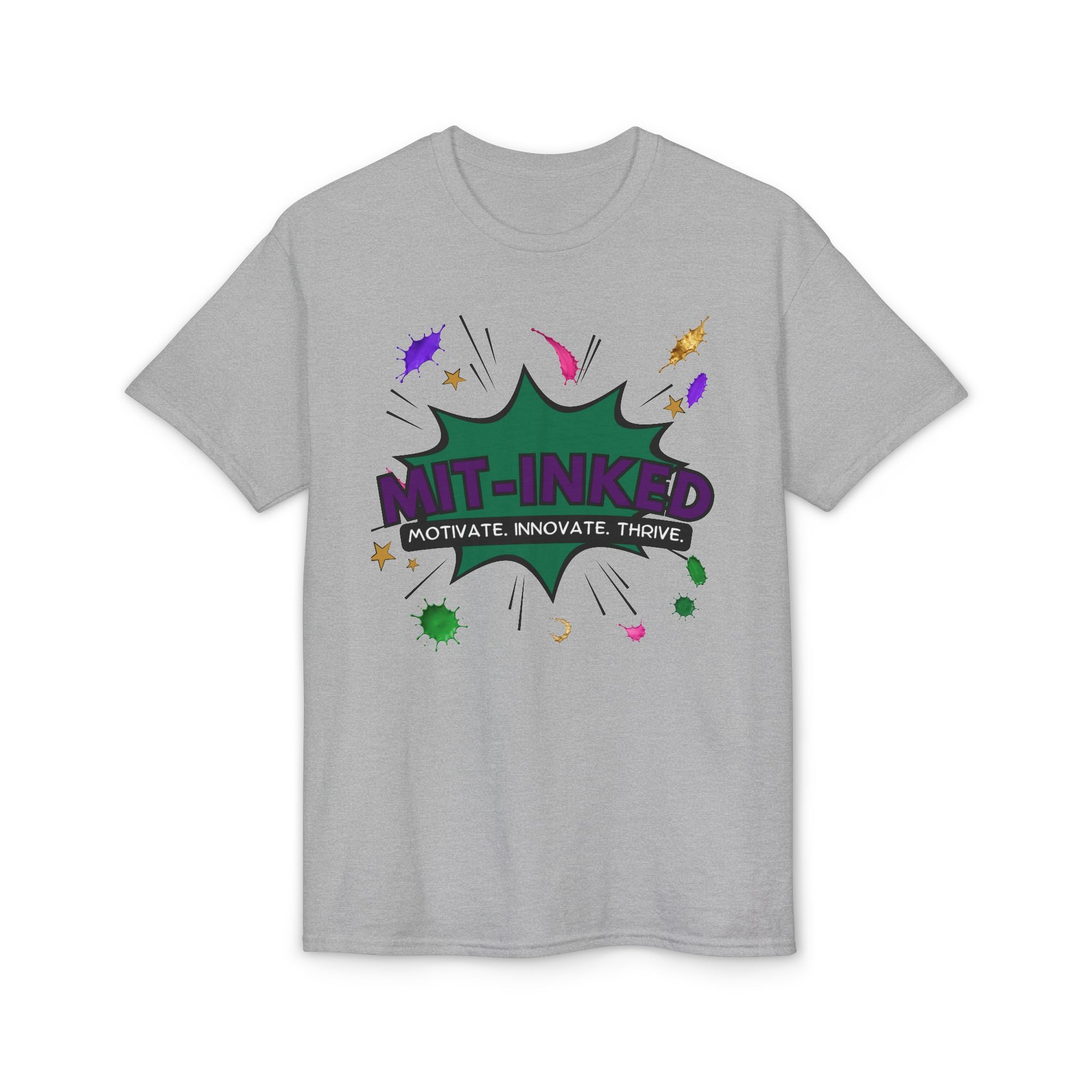 MIT-Inked Comic Art Logo T-Shirt | Motivate Innovate Thrive Graphic Tee Printify