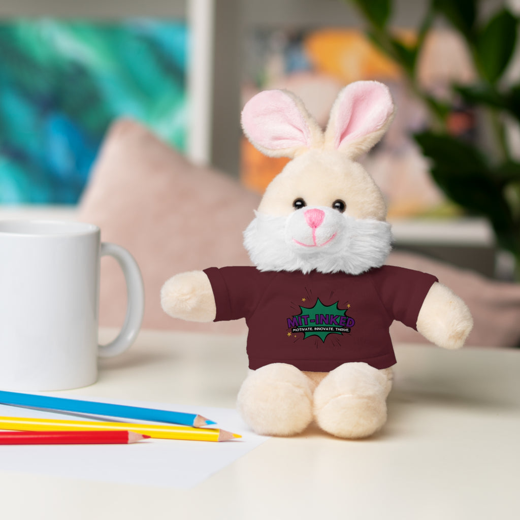 Plush Toy with MIT-Inked Graphic Tee — Cute Stuffed Animal Gift