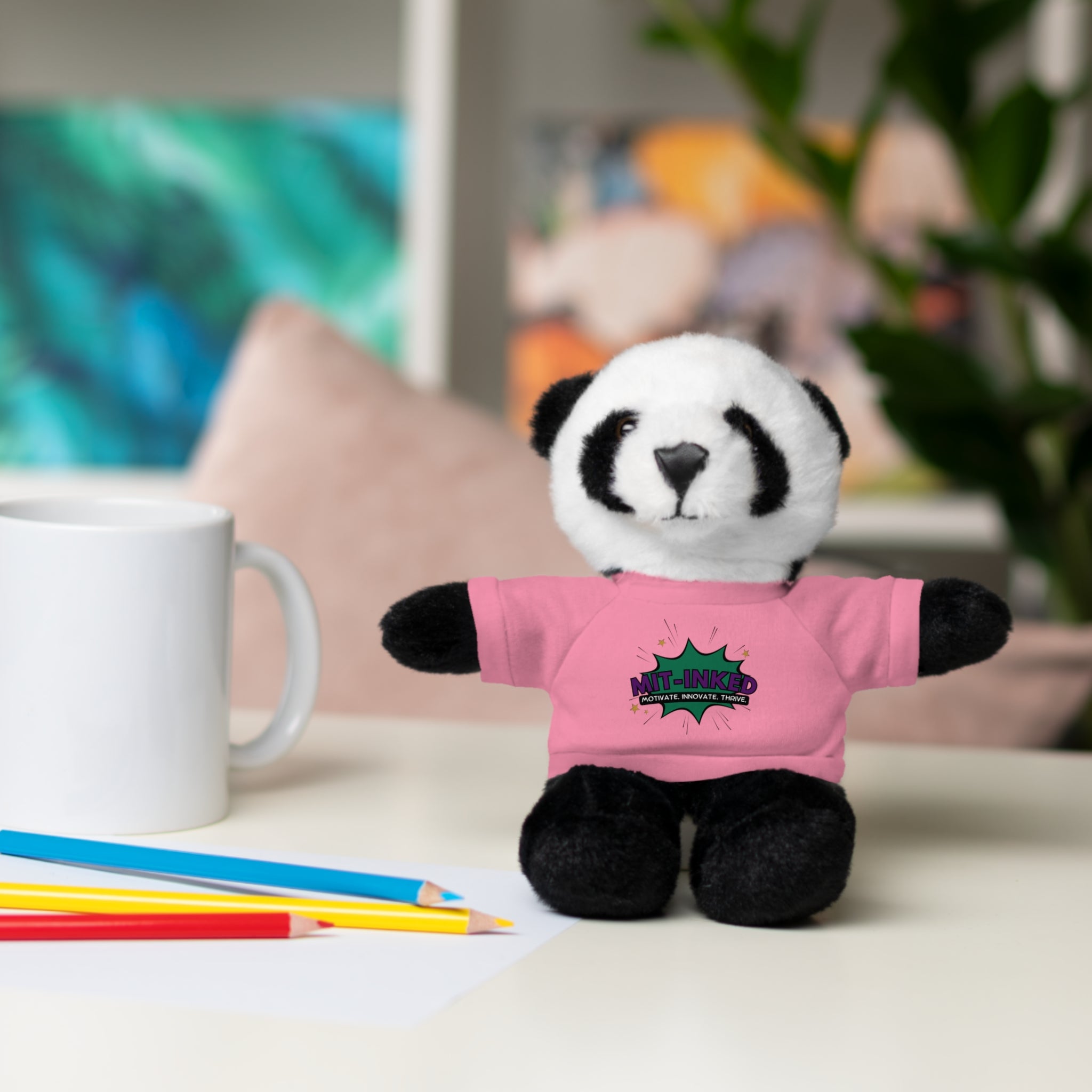 Plush Toy with MIT-Inked Graphic Tee — Cute Stuffed Animal Gift
