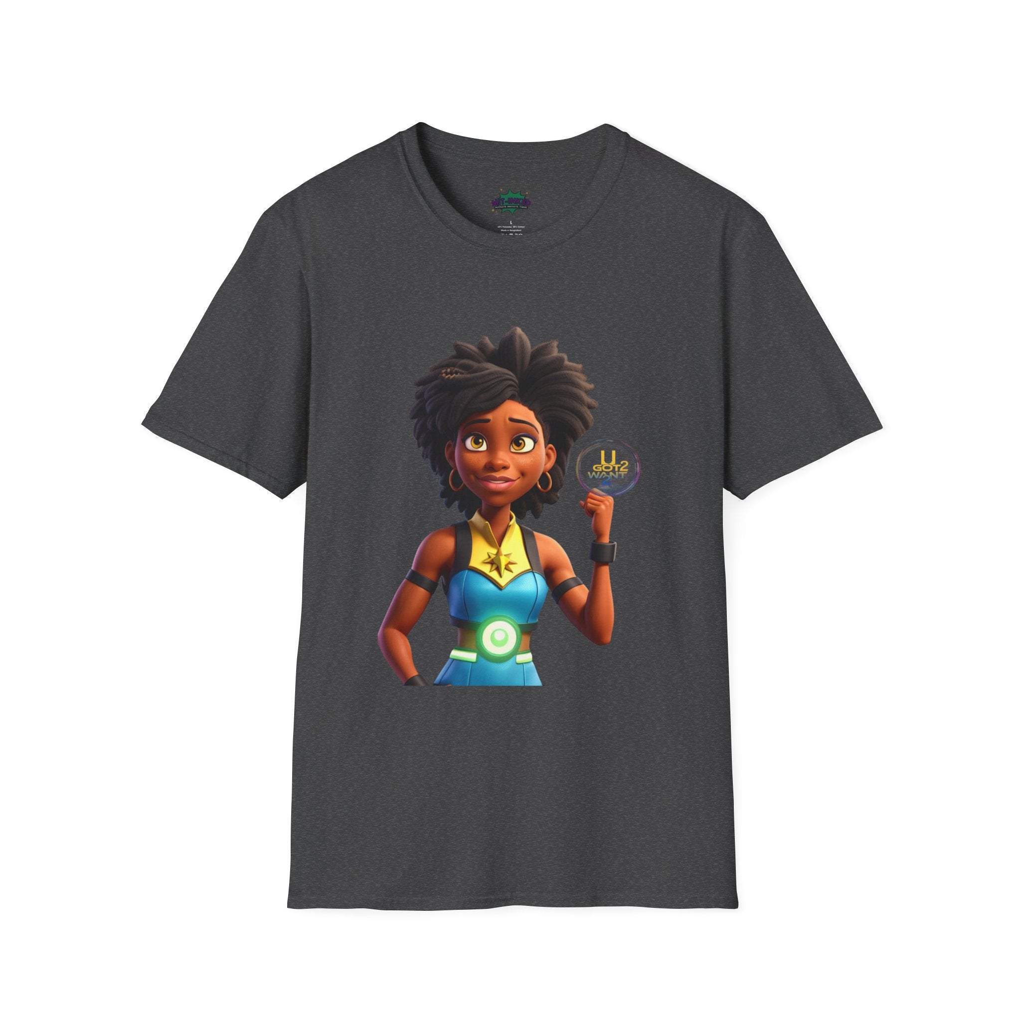 Mighty Moon Starr U Got 2 Want 2 T-Shirt | Cute Cartoon Character Graphic Tee Printify