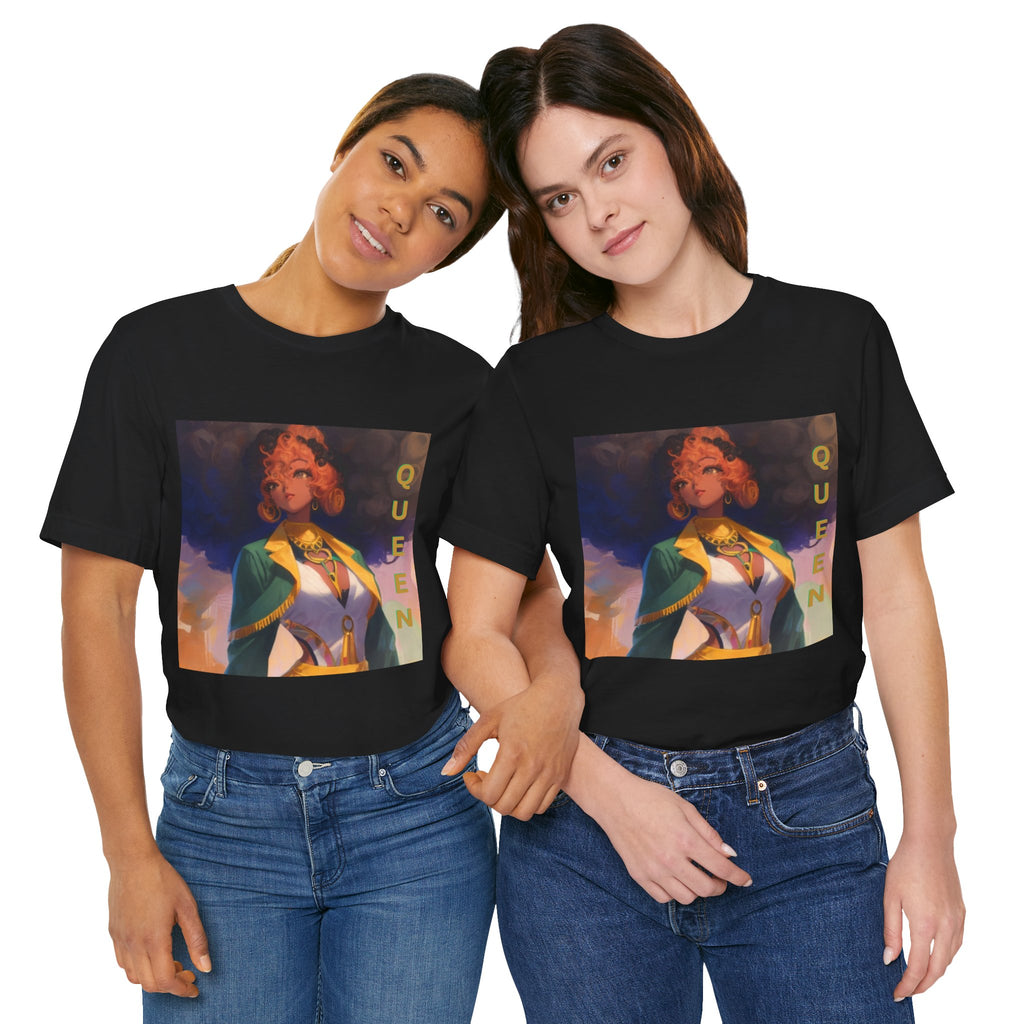 MIT-Inked Regal Afro-Futurist Queen Portrait Self-Love Graphic Tee