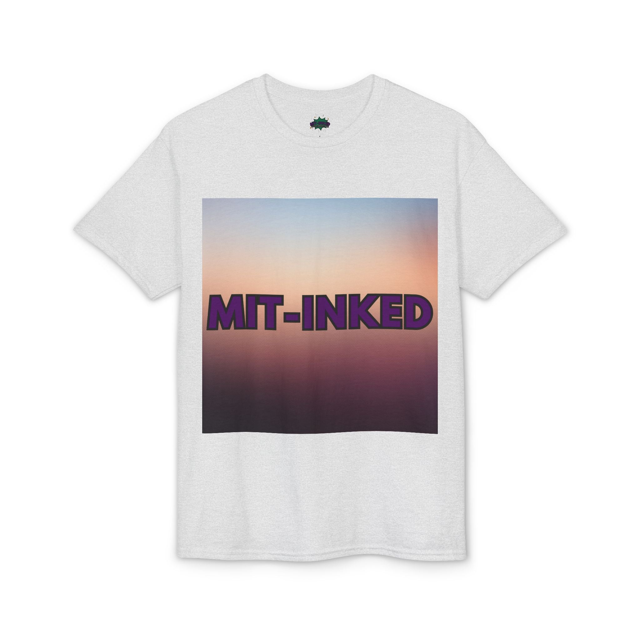 MIT-Inked Sunset T-Shirt | Retro Gradient Graphic Tee Printify