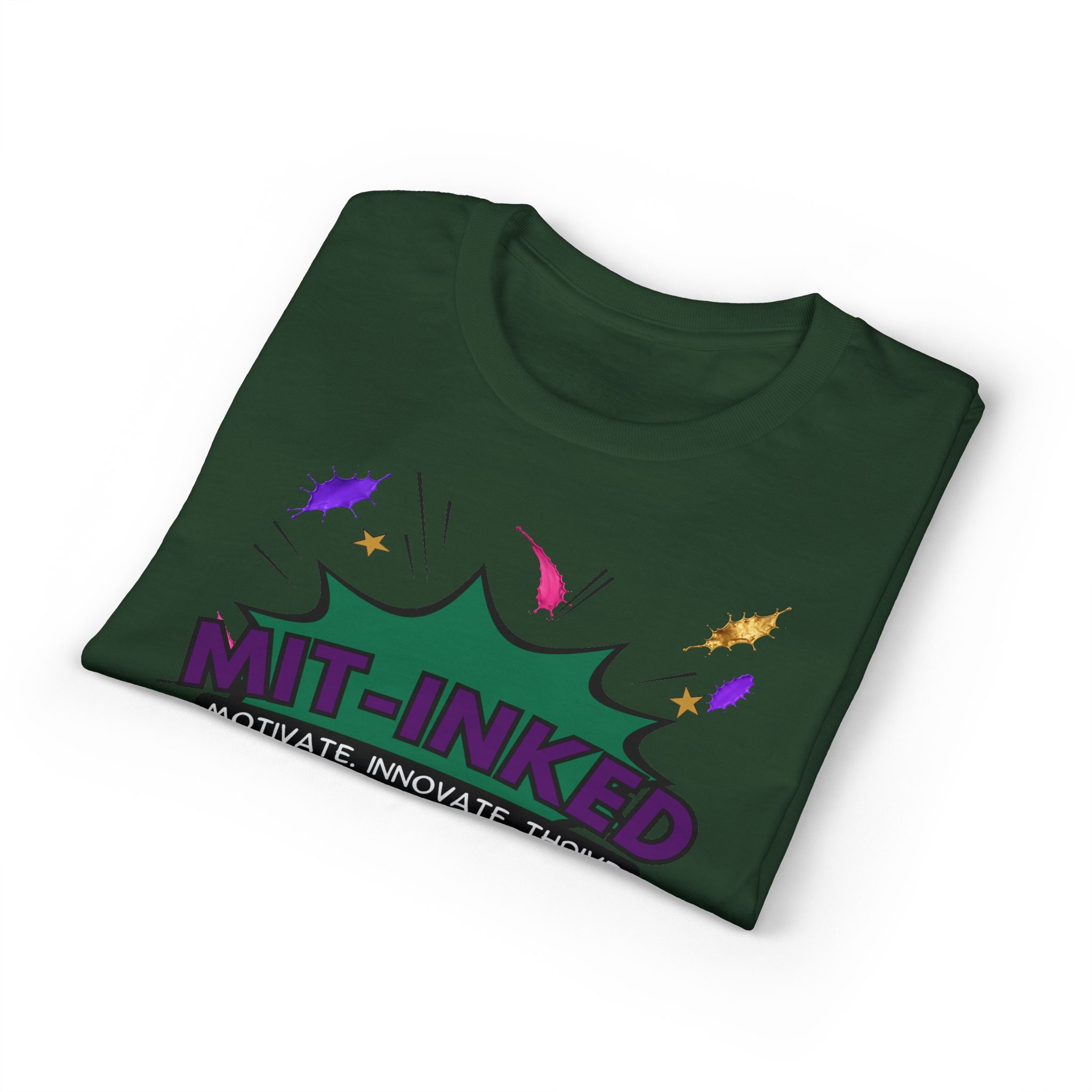 MIT-Inked Comic Art Logo T-Shirt | Motivate Innovate Thrive Graphic Tee Printify