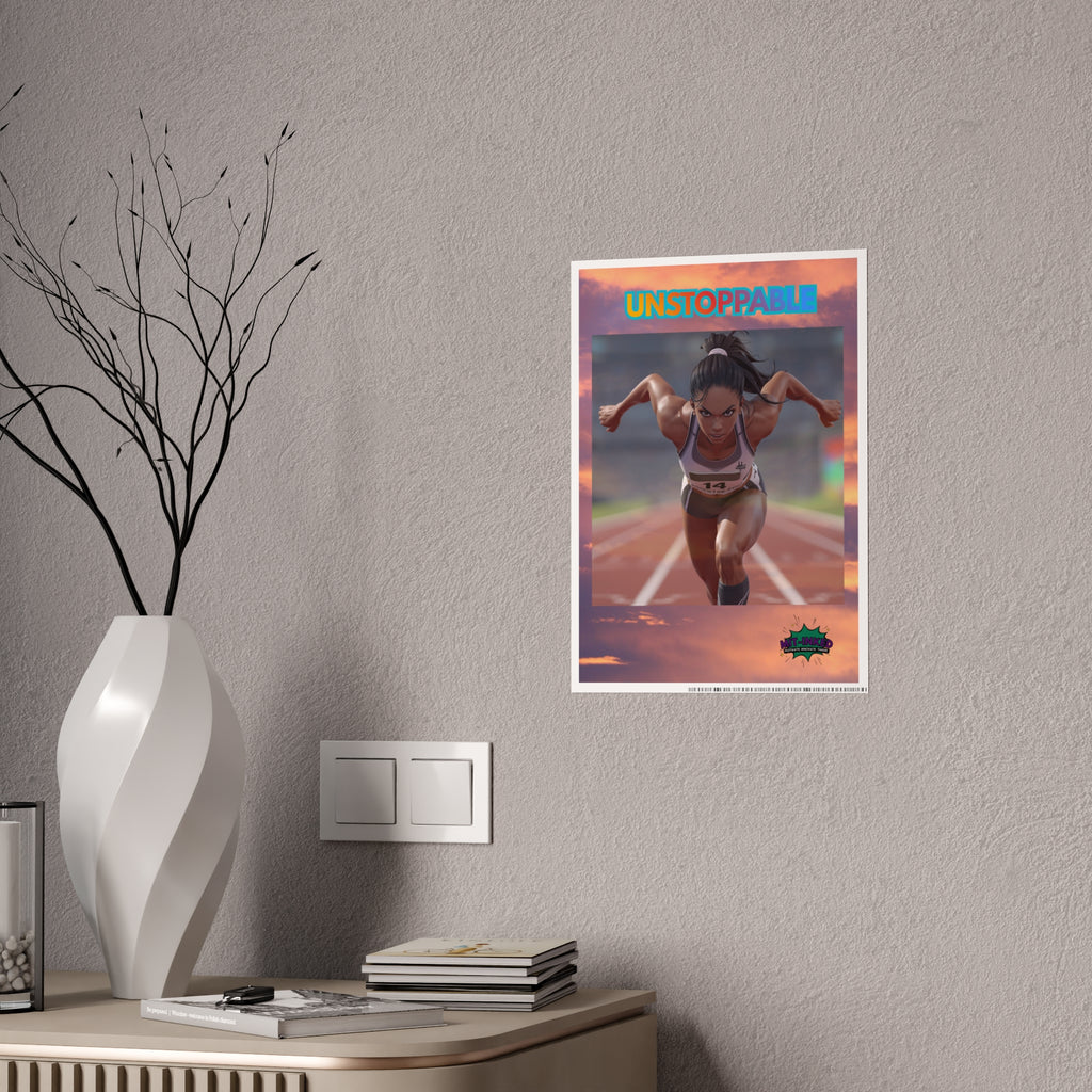 Unstoppable Sprinter MIT-Inked Motivational Wall Art & Prints