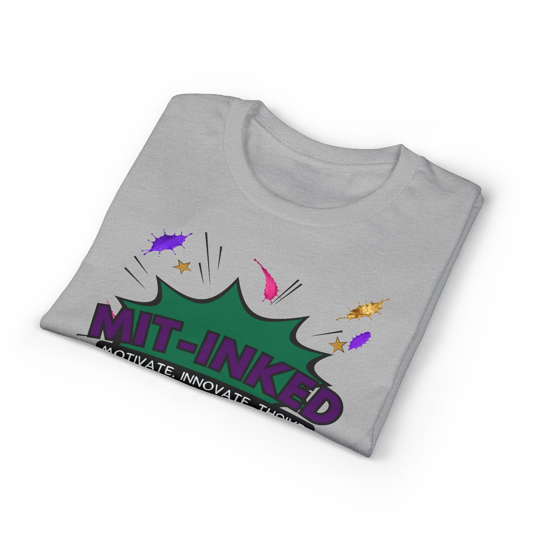 MIT-Inked Comic Art Logo T-Shirt | Motivate Innovate Thrive Graphic Tee Printify