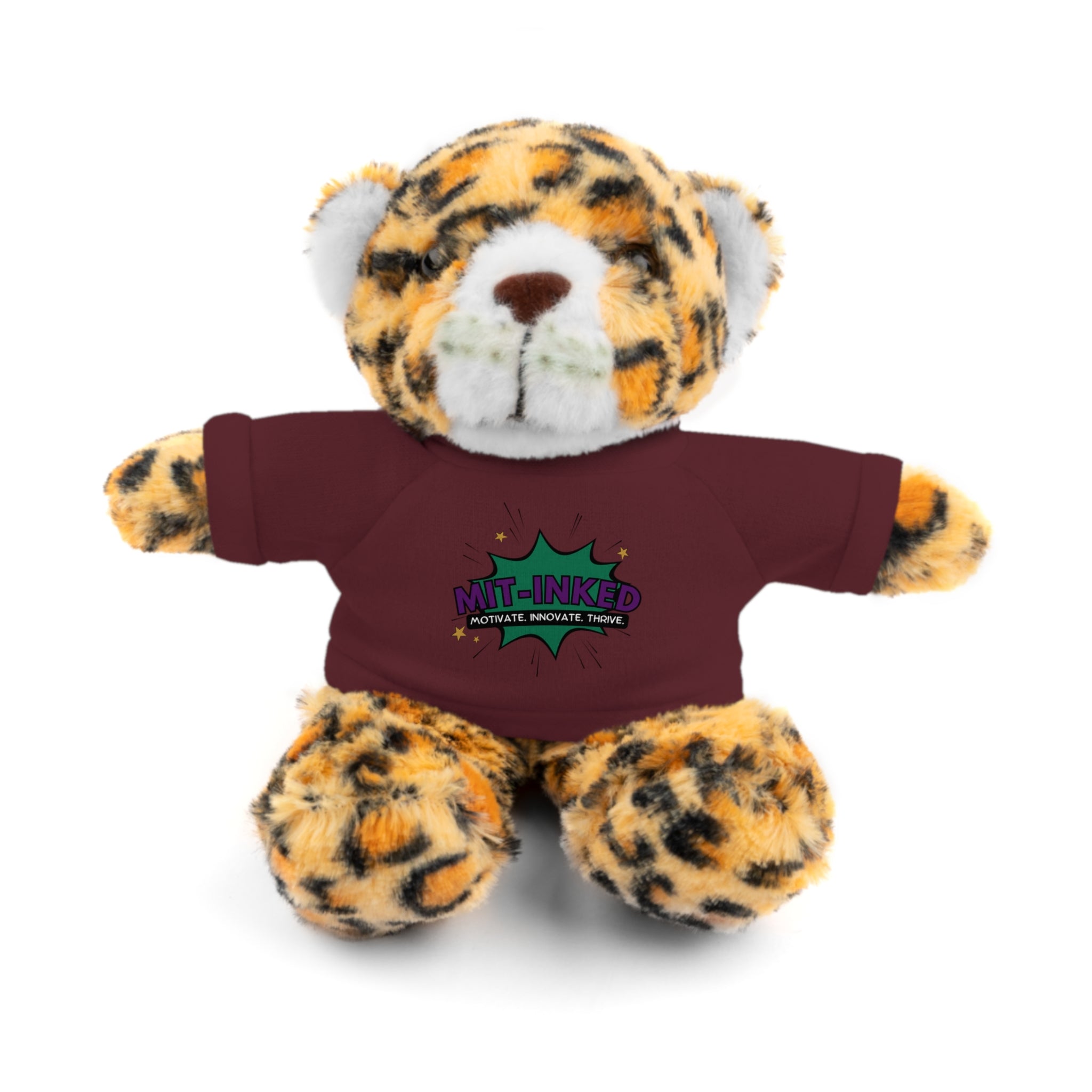 Plush Toy with MIT-Inked Graphic Tee — Cute Stuffed Animal Gift