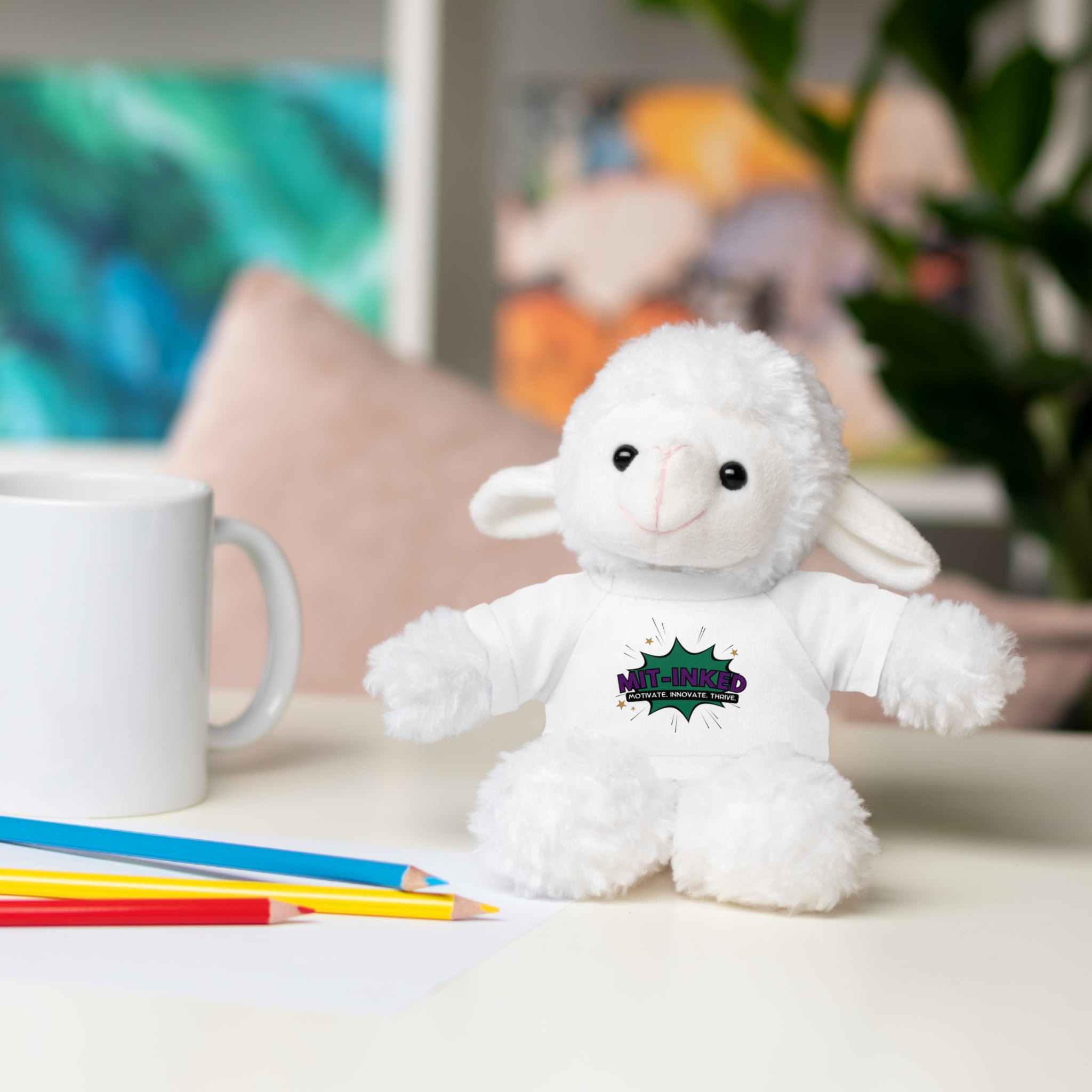 Plush Toy with MIT-Inked Graphic Tee — Cute Stuffed Animal Gift