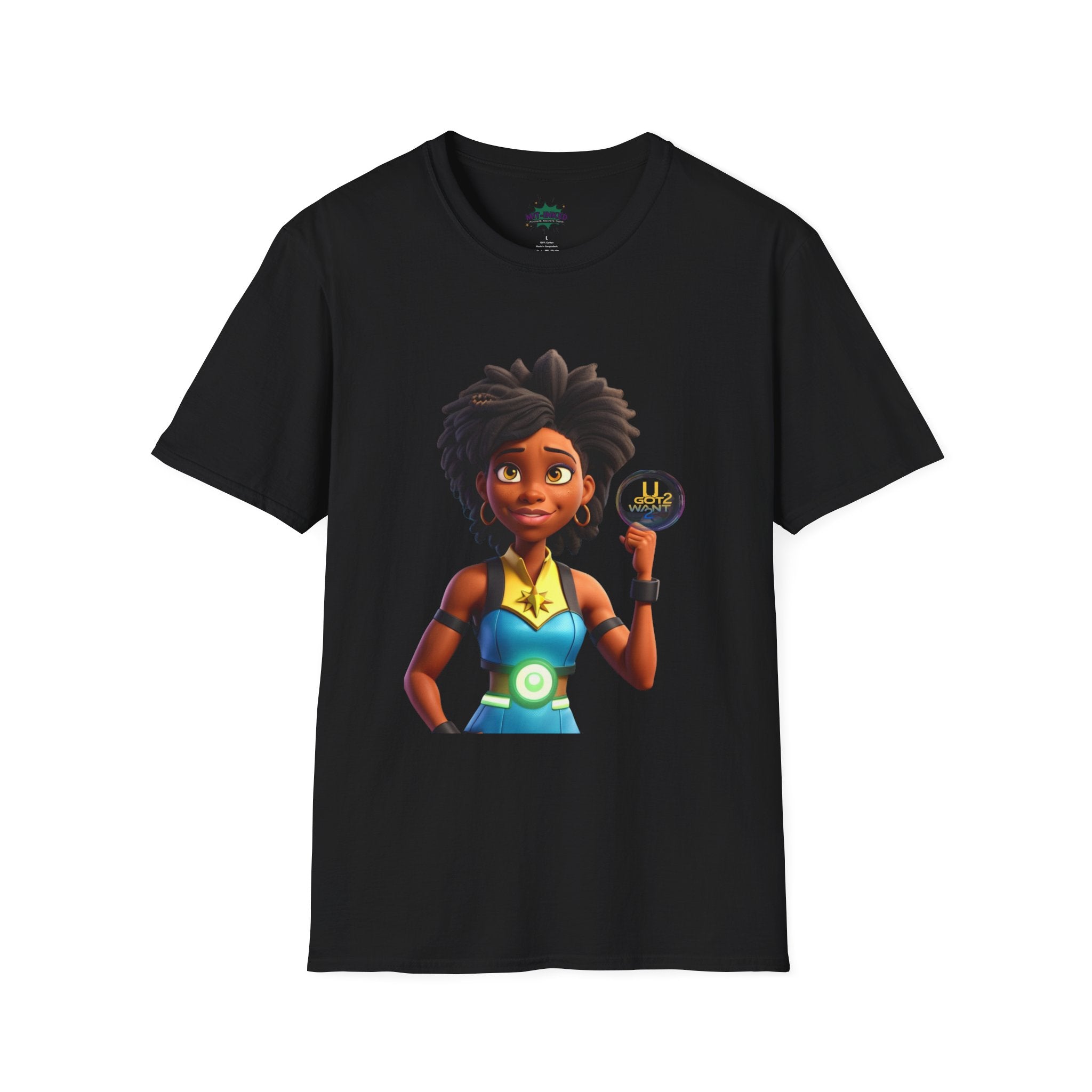 Mighty Moon Starr U Got 2 Want 2 T-Shirt | Cute Cartoon Character Graphic Tee Printify