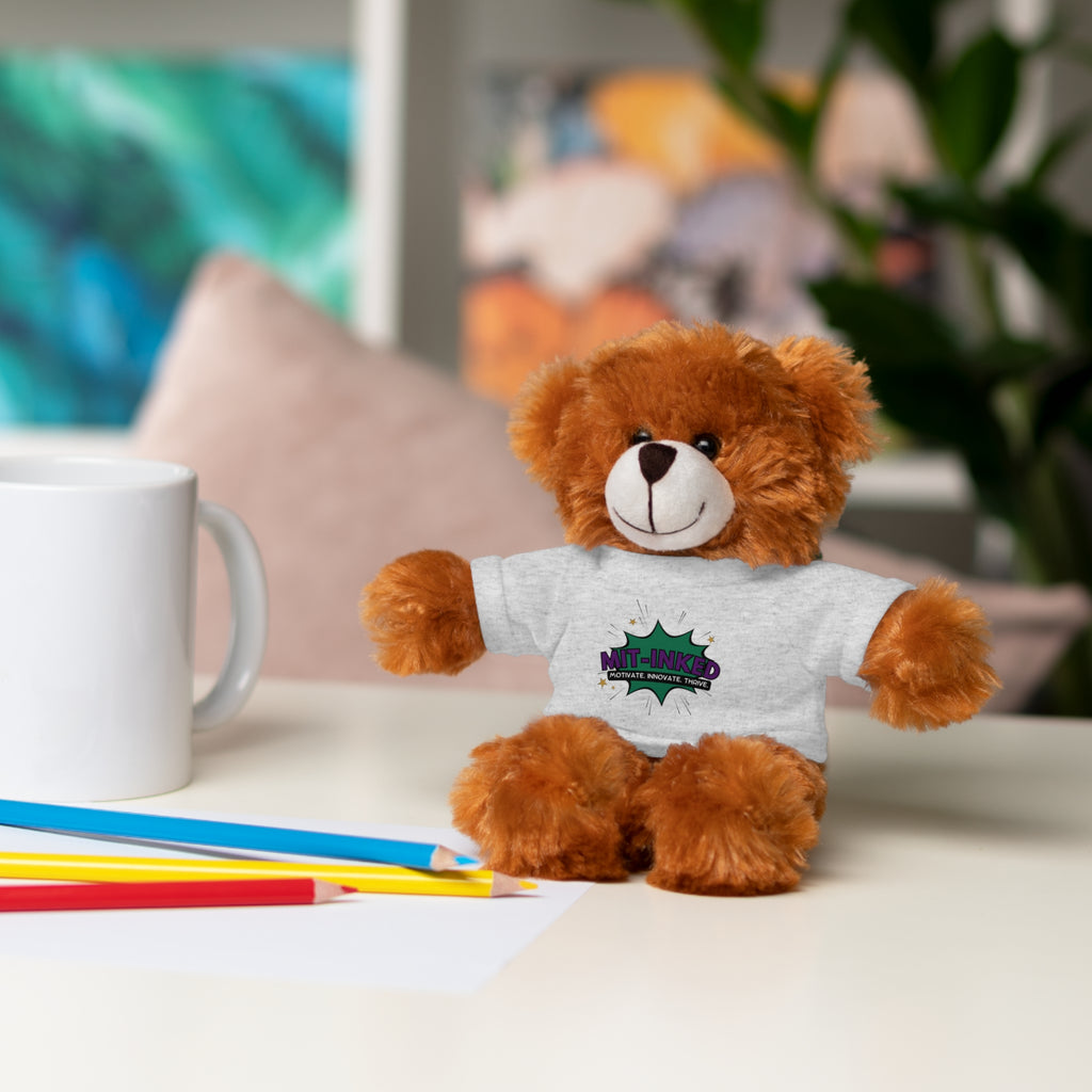 Plush Toy with MIT-Inked Graphic Tee — Cute Stuffed Animal Gift