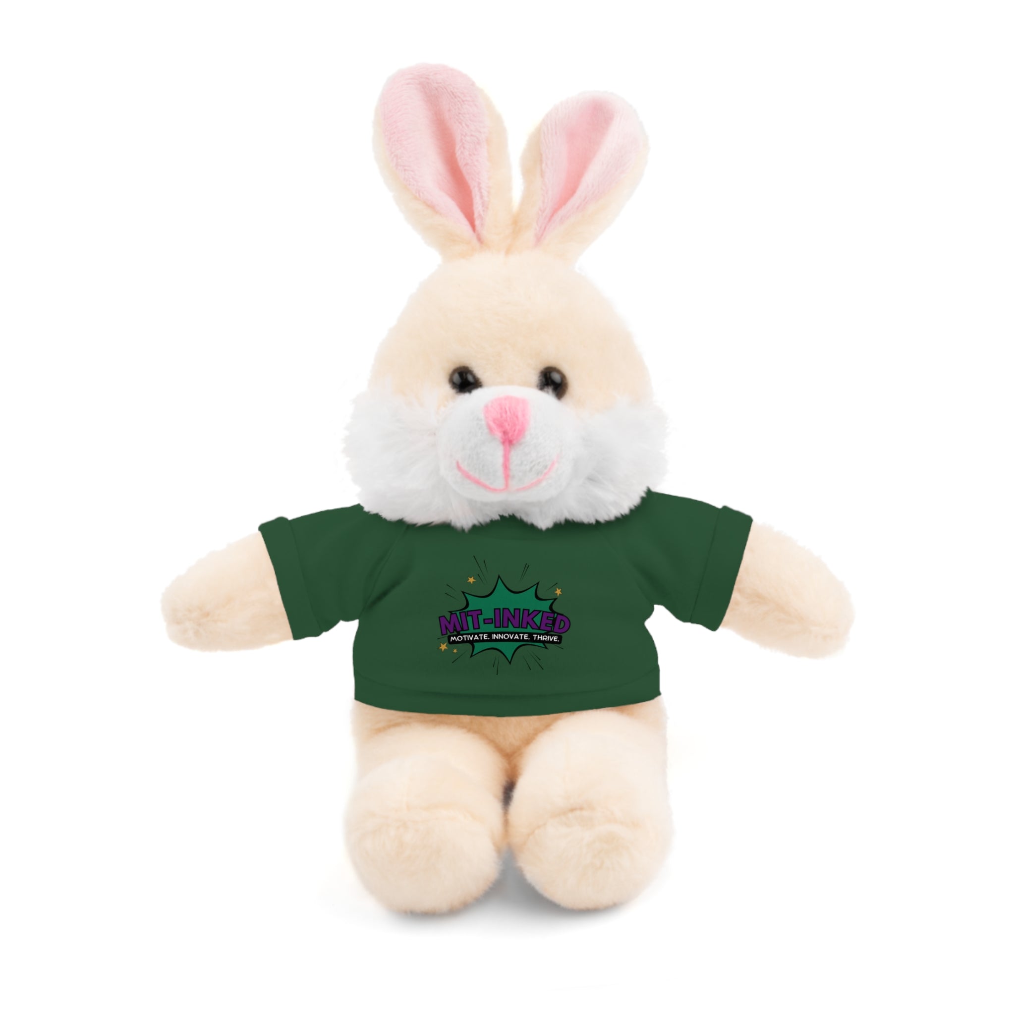 Plush Toy with MIT-Inked Graphic Tee — Cute Stuffed Animal Gift