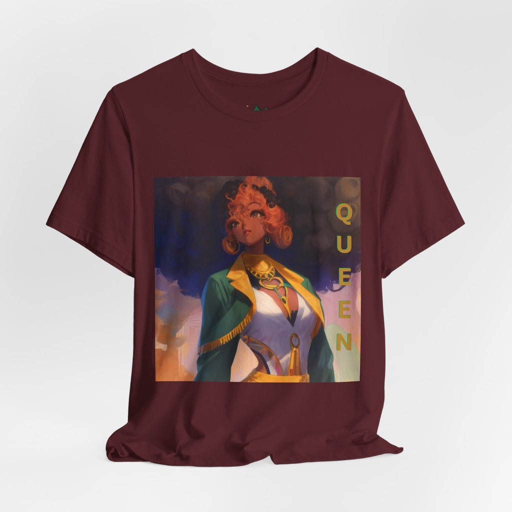 MIT-Inked Regal Afro-Futurist Queen Portrait Self-Love Graphic Tee