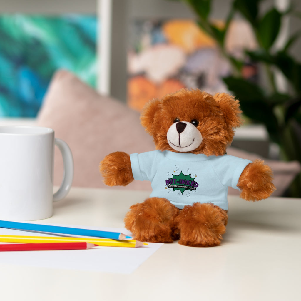 Plush Toy with MIT-Inked Graphic Tee — Cute Stuffed Animal Gift