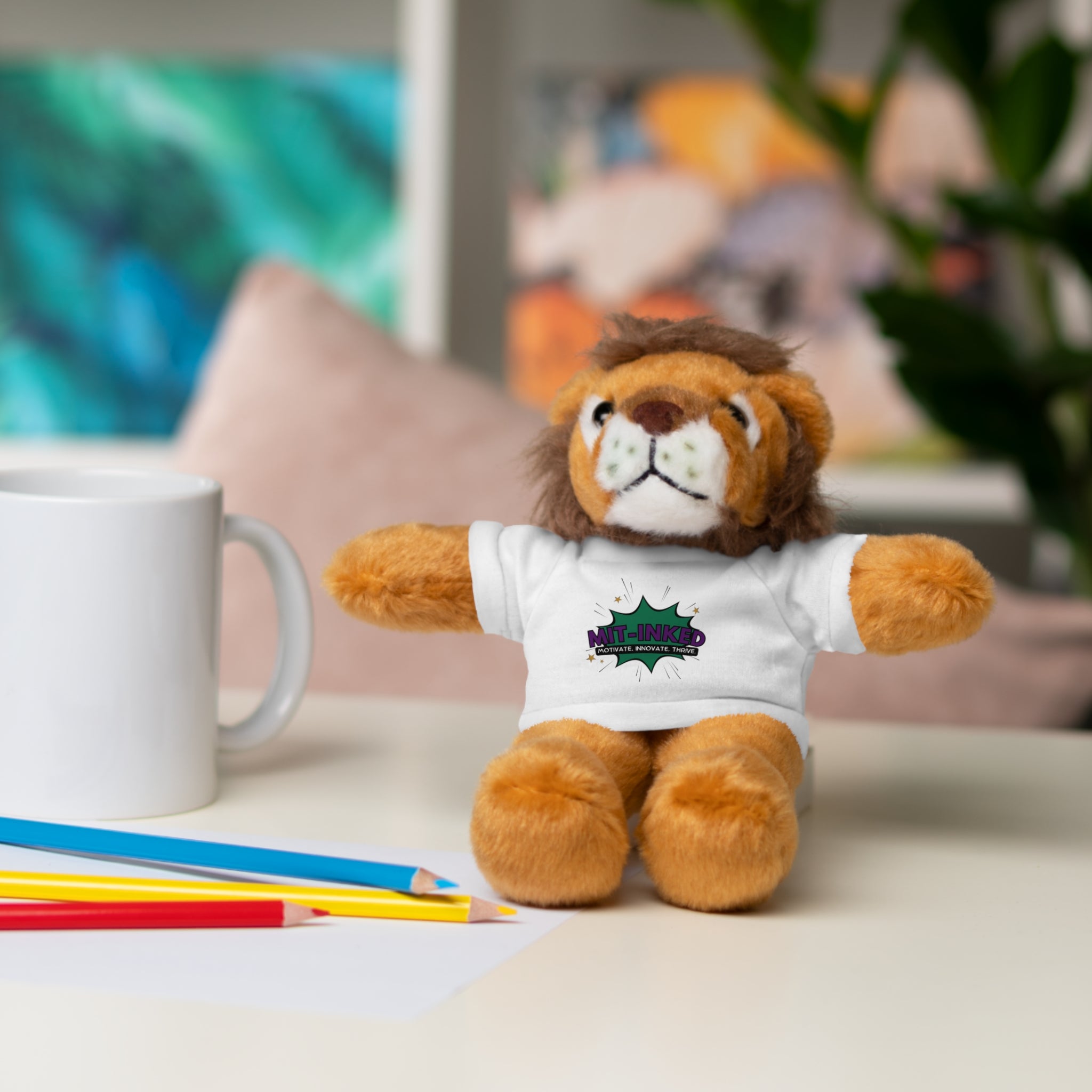 Plush Toy with MIT-Inked Graphic Tee — Cute Stuffed Animal Gift