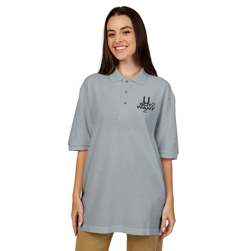 "U Got 2 Want 2" Unisex Polo Shirt (Embroidery)