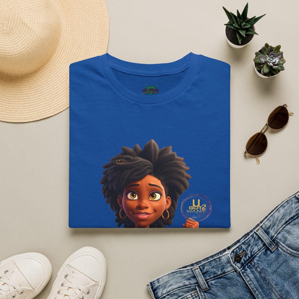 Mighty Moon Starr U Got 2 Want 2 T-Shirt | Cute Cartoon Character Graphic Tee Printify