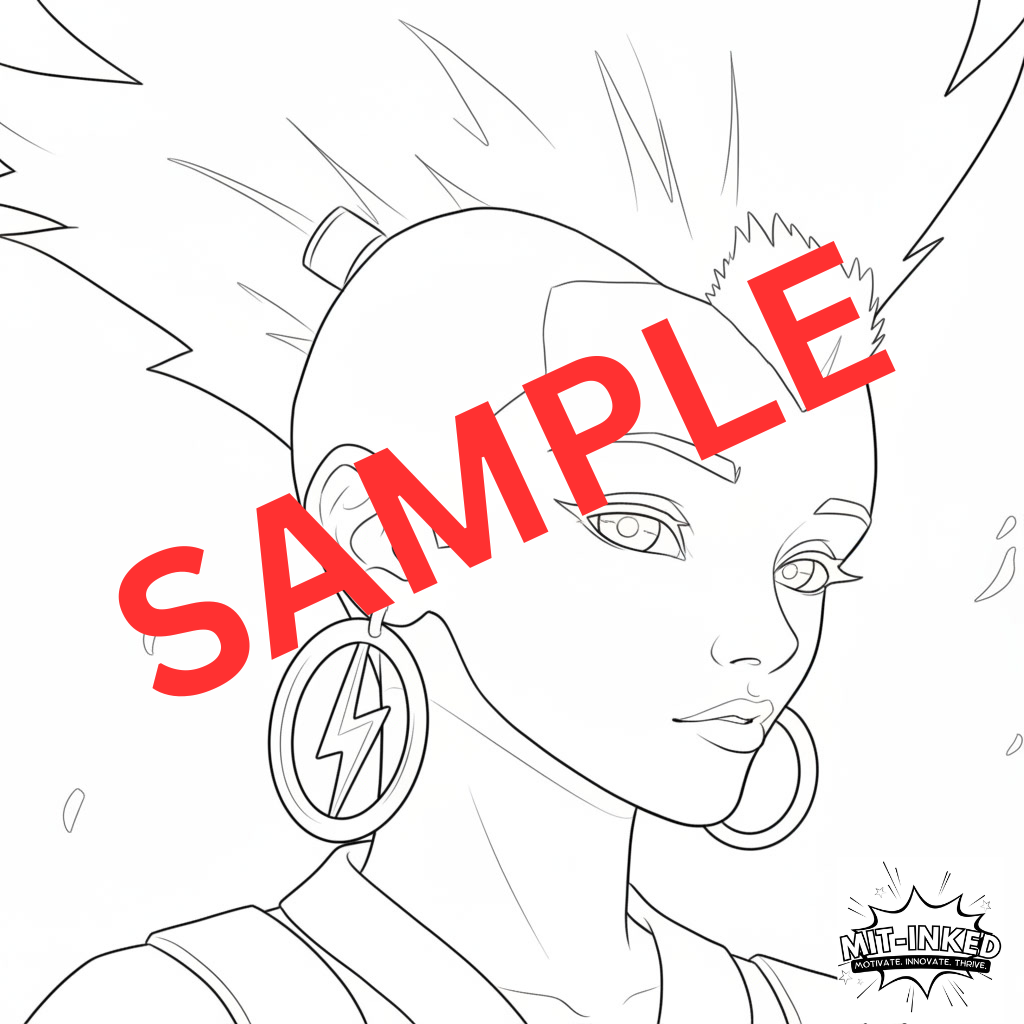MIT-Inked Punked Out Diva Coloring Page