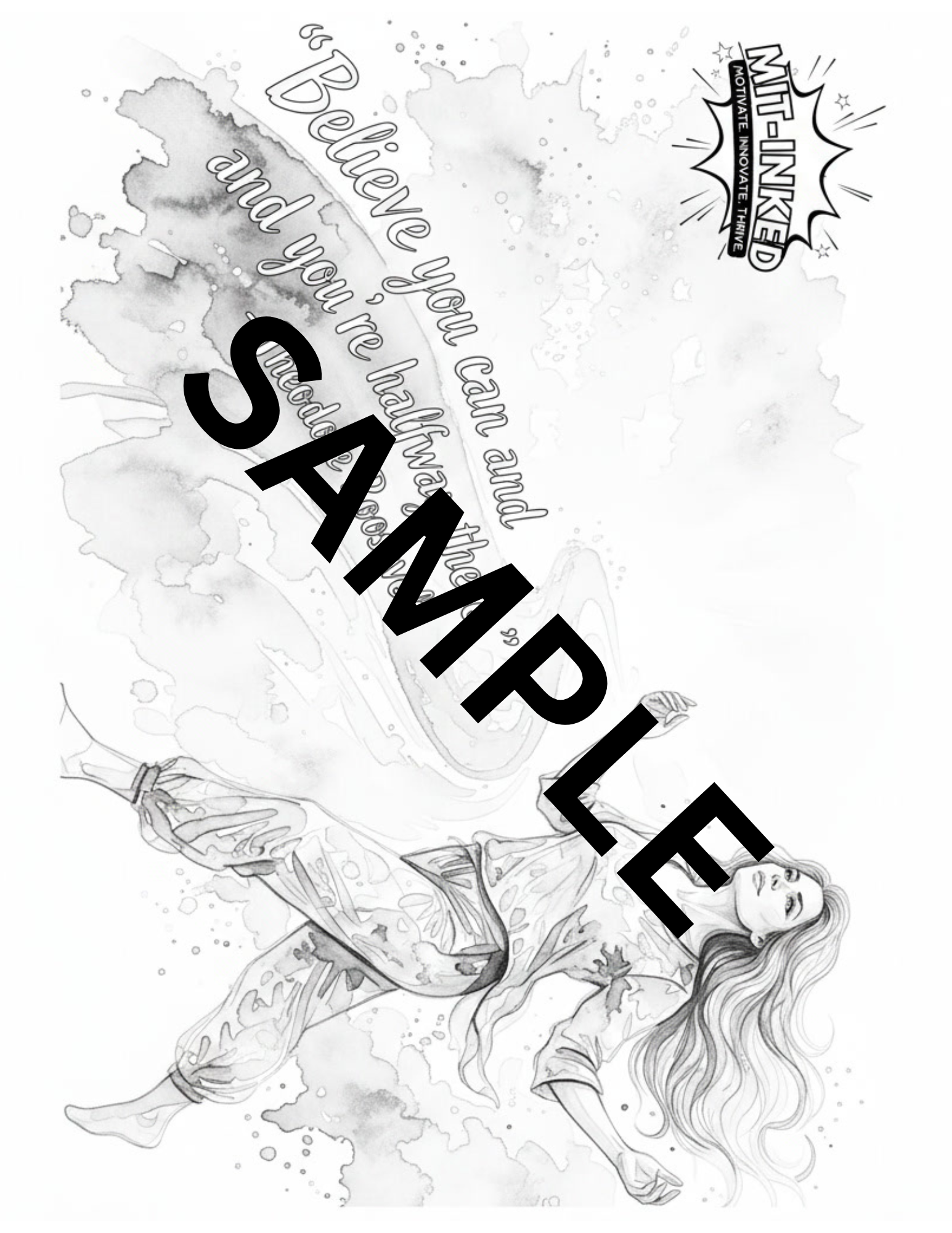 You’re Halfway There Printable Coloring Page